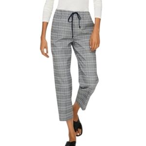 SM Aritzia The Group by Babaton Jimmy plaid drawstring pants in grey.